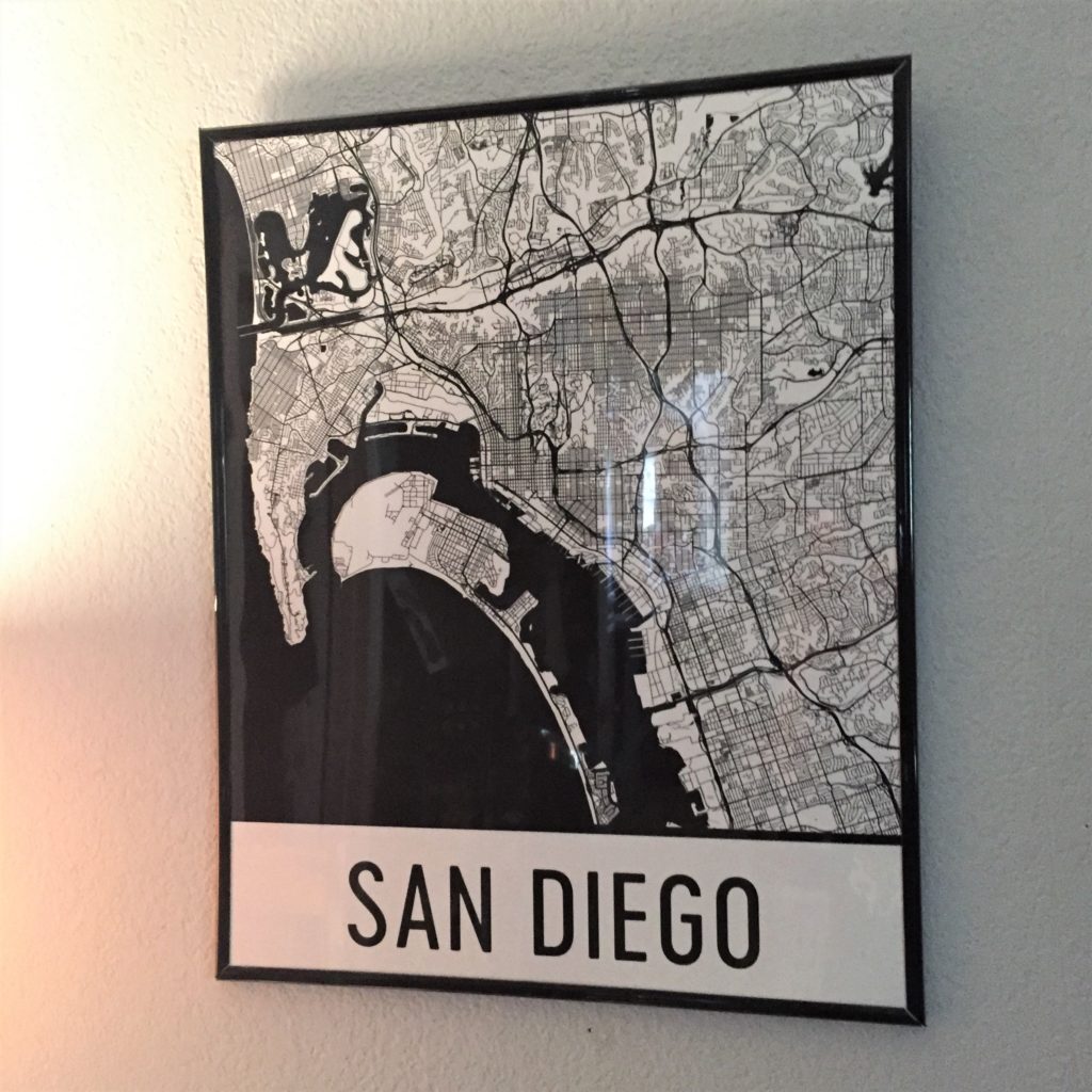 Modern Map Art San Diego 1